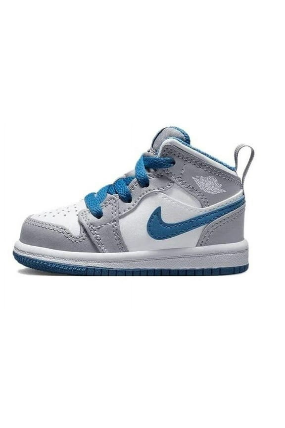 Toddler's Jordan 1 Mid Cement Grey/White-True Blue (DQ8425 014) - 5