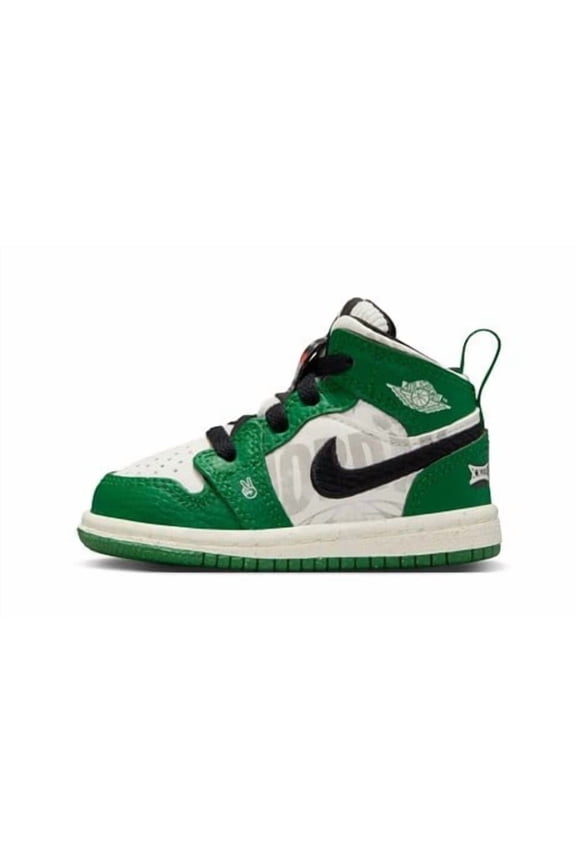 Toddler's Jordan 1 Mid Pine Green/Sail-Black (HF3201 300) - 4
