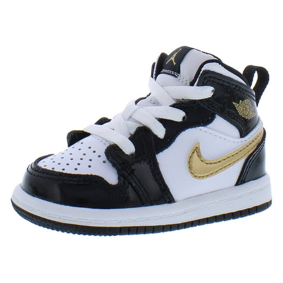 Toddler's Jordan 1 Mid SE Black/Metallic Gold-White (BQ6933 007) - 2