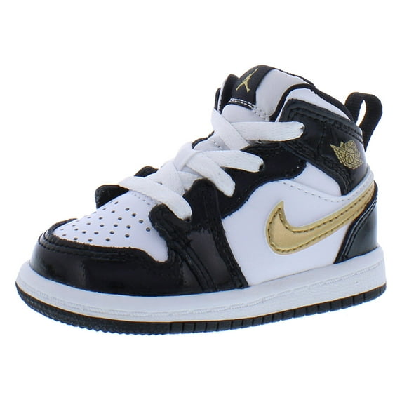 Toddler's Jordan 1 Mid SE Black/Metallic Gold-White (BQ6933 007) - 2