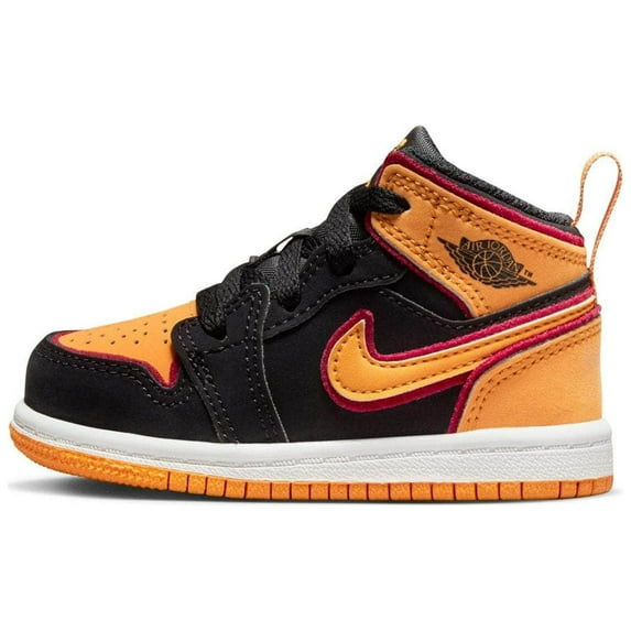 Toddler's Jordan 1 Mid SE Black/Vivid Orange (FJ4926 008) - 10
