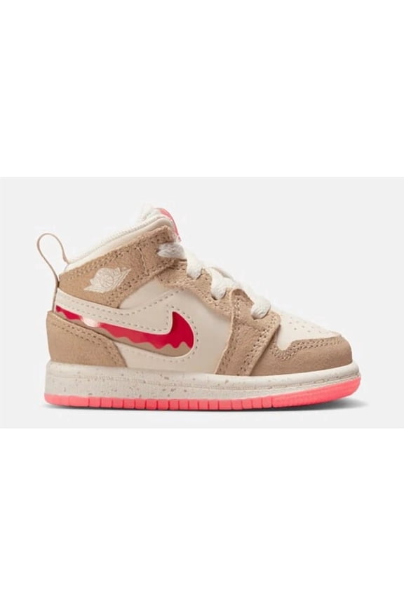 Toddler's Jordan 1 Mid SE Desert/Fusion Red-Pale Ivory (HJ5959 206) - 8