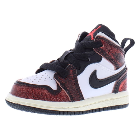Toddler's Jordan 1 Mid SE "Wear-Away Chicago" Blk 23-Wht-Sl (FB0566 006) - 4