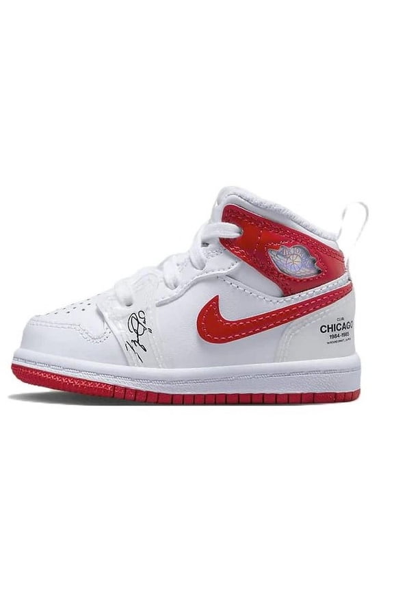 Toddler's Jordan 1 Mid SS White/University Red (DR6497 116) - 4