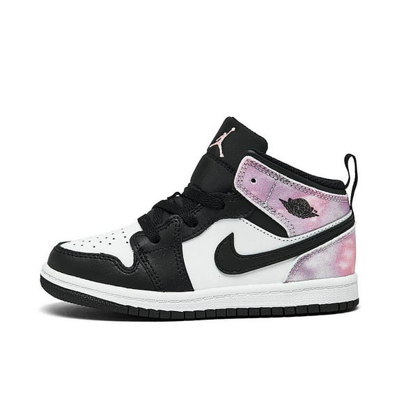 Toddler's Jordan 1 Mid "Zen Master" Blck/Bleached Coral-Wht (DM6217 001) - 4