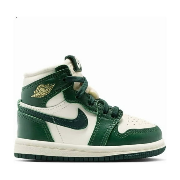 Toddler's Jordan 1 Retro High OG Pale Ivory/Pro Green-Fir (FD2598 101) - 4