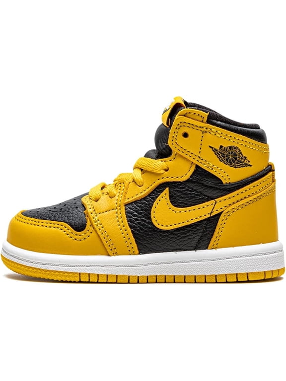 Toddler's Jordan 1 Retro High OG Pollen/White-Black (AQ2665 701) - 4