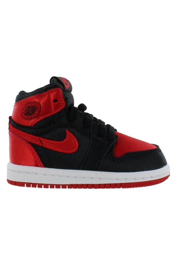 Toddler's Jordan 1 Retro High OG "Satin Bred" Blk/U Red-Wht (FD5305 061) - 4