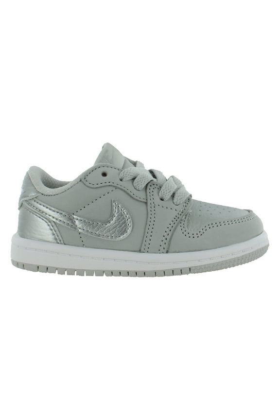Jordan 1 Retro Low OG Infant/Toddler Shoes Size 10, Color: Neutral Grey/Metallic Silver