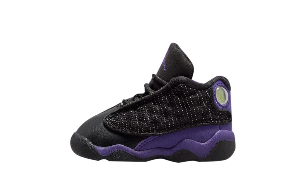 Toddler's Jordan 13 Retro "Court Purple" Black/Court Purple-White (414581 015) - 7