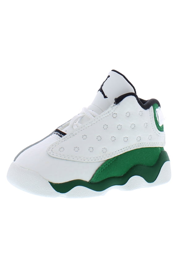 Jordan 13 Retro Leather Infant/Toddler Shoes Size 6, Color: Sail/Black/Pine Green