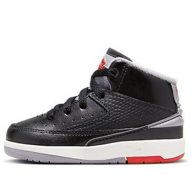 Toddler's Jordan 2 Retro Black/Cement Grey-Fire Red (DQ8563