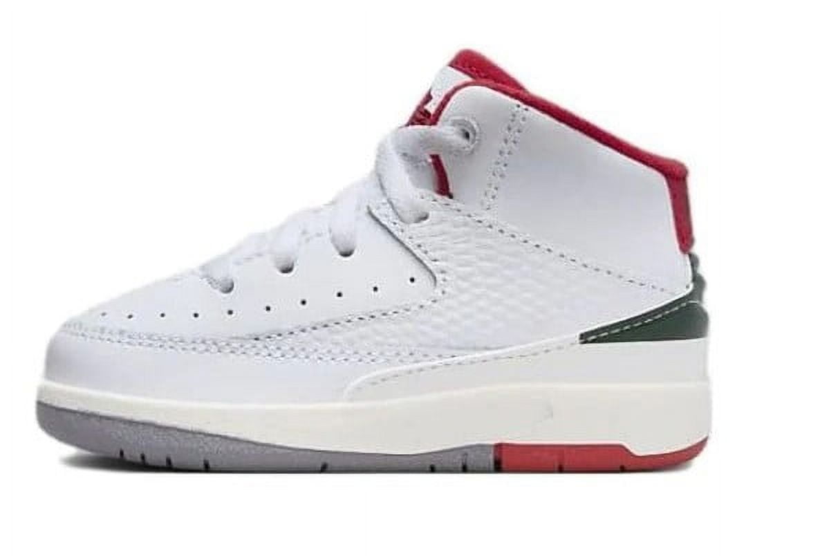 Toddler's Jordan 2 Retro "Origins" White/Fire Red-Fir-Sail (DQ8563 101) - 5