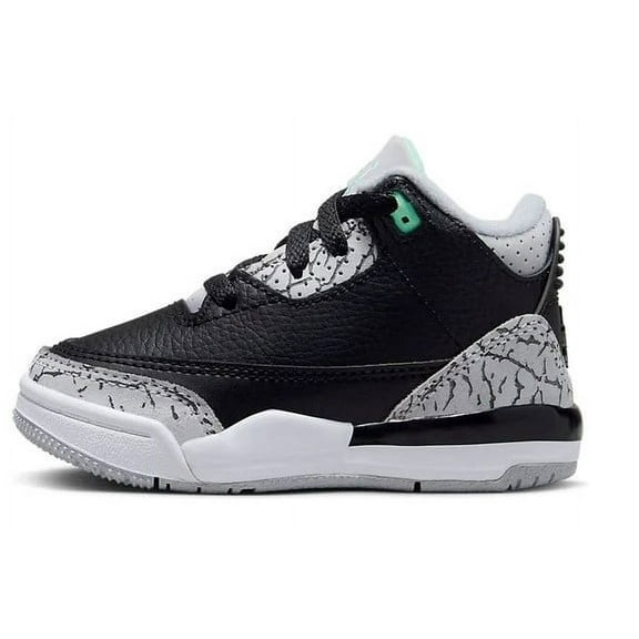 Toddler's Jordan 3 Retro Black/Green Glow-Wolf Grey (DM0968 031) - 7