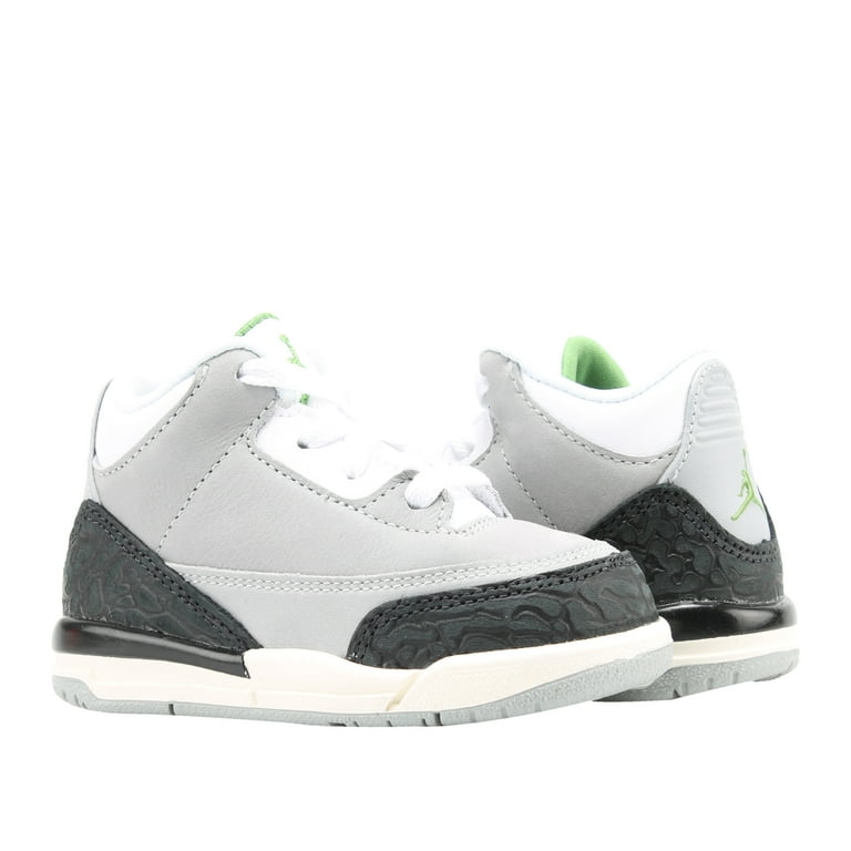 Toddler s Jordan 3 Retro Lt Smoke Grey Chlorophyll 832033 006