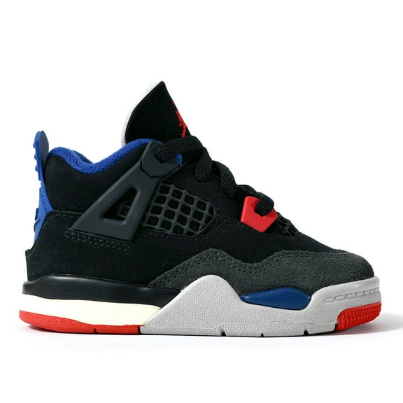 Toddler's Jordan 4 Retro OG Black/Fire Red-Deep Royal Blue (IB4387 003) - 2