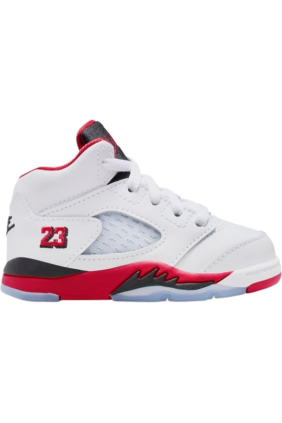Toddler's Jordan 5 Retro OG White/Fire Red-Black (HQ7981 101) - 6