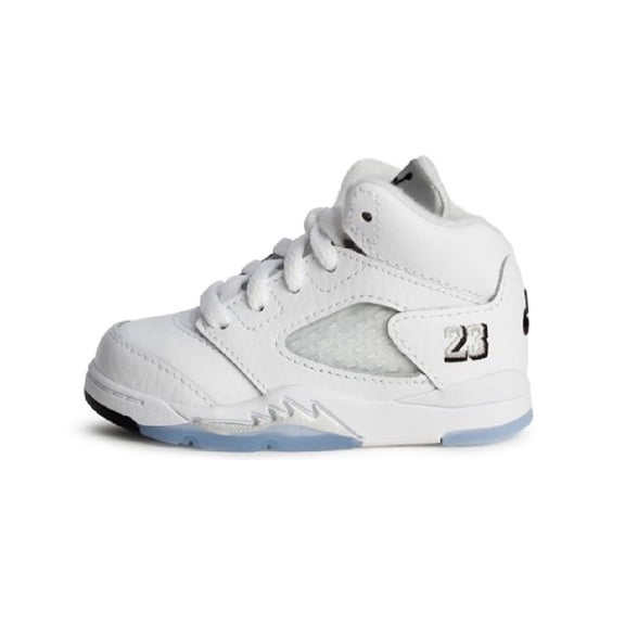 Toddler's Jordan 5 Retro OG "White Metallic" Wht/Blk-Mtlc Sv (HQ7981 103) - 5