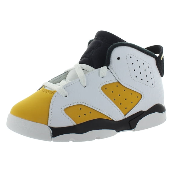 Nike Jordan 6 Retro Infant/Toddler Shoes Size 9, Color: White/Yellow Ochre/Black
