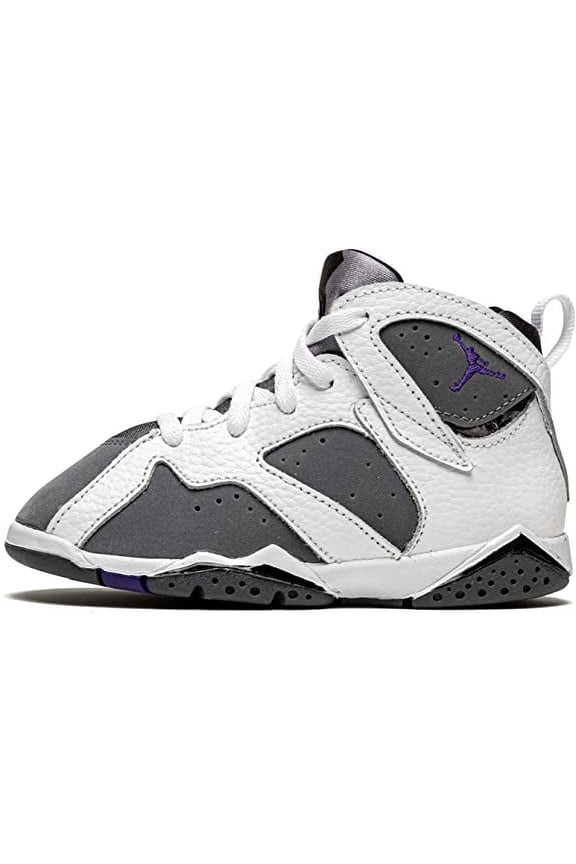 Toddler's Jordan 7 Retro BT "Flint" White/Varsity Purple (DJ2776 100) - 8