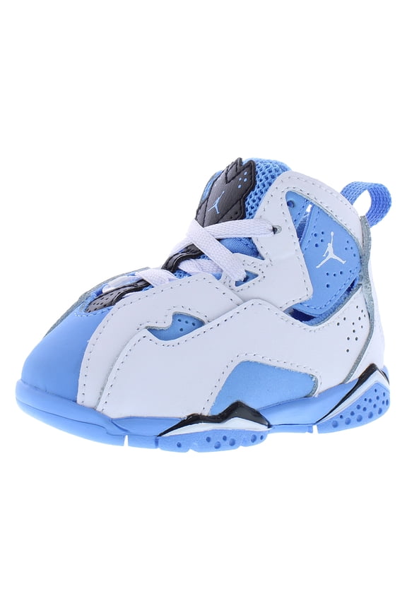 Toddler's Jordan True Flight White/University Blue-Black (343797 140) - 6