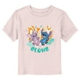 thumbnail image 1 of Toddler's Lilo & Stitch Aloha Couple Graphic Tee Light Pink 2T, 1 of 3