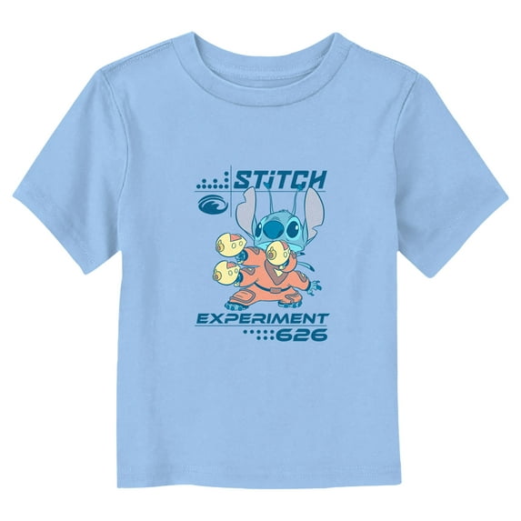 Toddler's Lilo & Stitch Armed and Ready Alien Graphic Tee Light Blue 5T