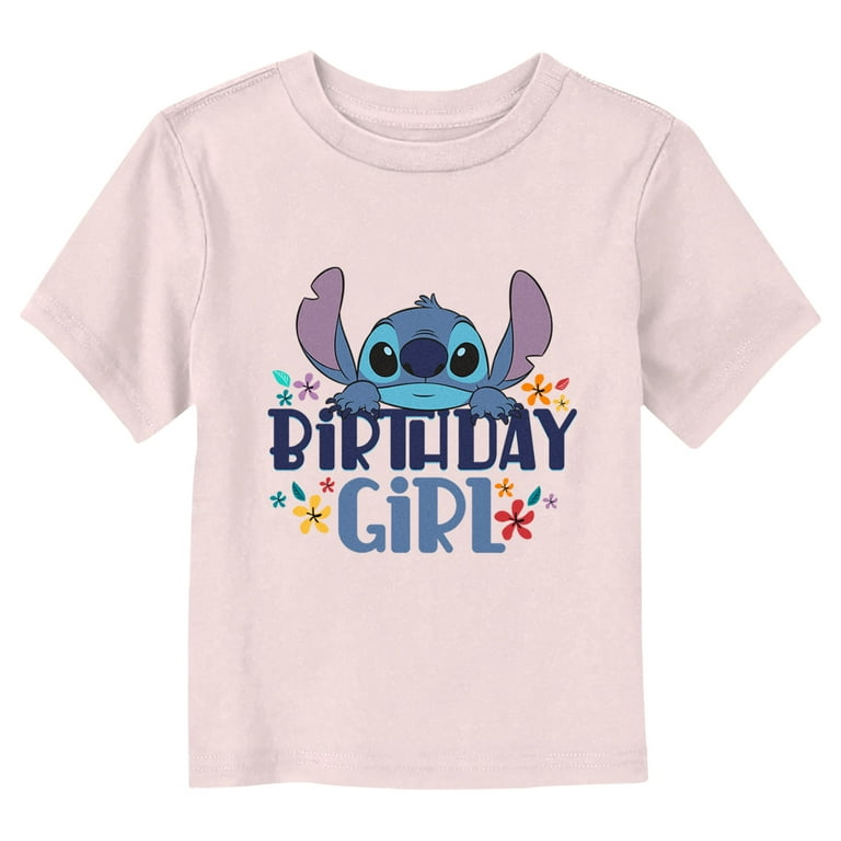 Toddler's Lilo & Stitch Birthday Girl Stitch Graphic Tee