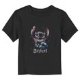 thumbnail image 1 of Toddler's Lilo & Stitch Distressed Airbrushed Stitch Portrait Graphic Tee Black 4T, 1 of 3