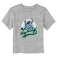 thumbnail image 1 of Toddler's Lilo & Stitch Distressed Lucky Rainbow Wink  Graphic Tee Athletic Heather 4T, 1 of 3