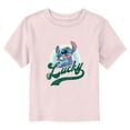 thumbnail image 1 of Toddler's Lilo & Stitch Distressed Lucky Rainbow Wink  Graphic Tee Light Pink 5T, 1 of 3