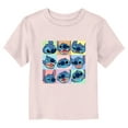 thumbnail image 1 of Toddler's Lilo & Stitch Facial Expressions Grid  Graphic Tee Light Pink 3T, 1 of 3