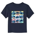 thumbnail image 1 of Toddler's Lilo & Stitch Facial Expressions Grid Graphic Tee Navy Blue 2T, 1 of 3
