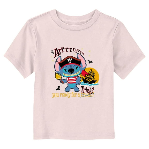 Toddler's Lilo & Stitch Halloween You Ready for a Trick?  Graphic Tee Light Pink 3T