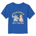 thumbnail image 1 of Toddler's Lilo & Stitch Ice Cream & Best Friends Portrait  Graphic Tee Royal Blue 4T, 1 of 3