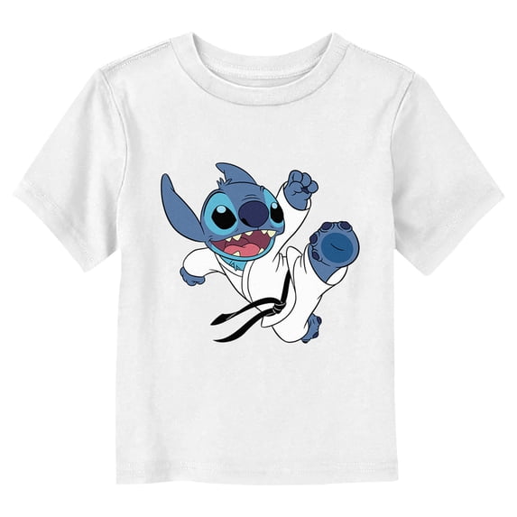 Toddler's Lilo & Stitch Karate Alien Graphic Tee White 2T