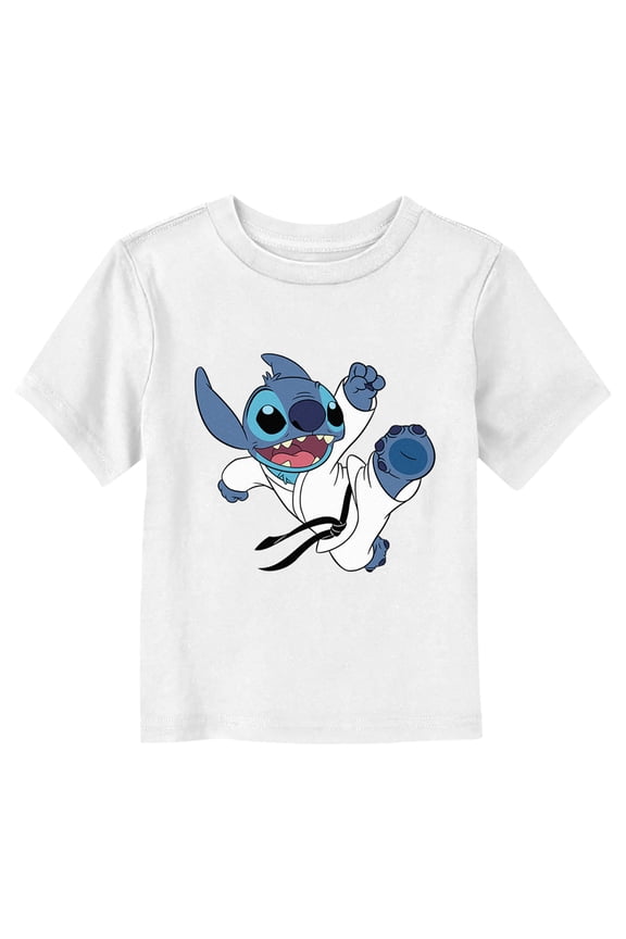 Toddler's Lilo & Stitch Karate Alien  Graphic Tee White 4T