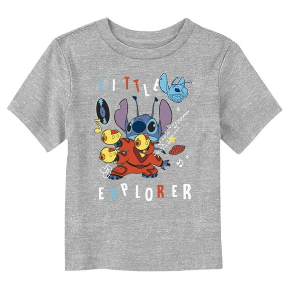 Toddler's Lilo & Stitch Little Explorer Alien  Graphic Tee Athletic Heather 2T
