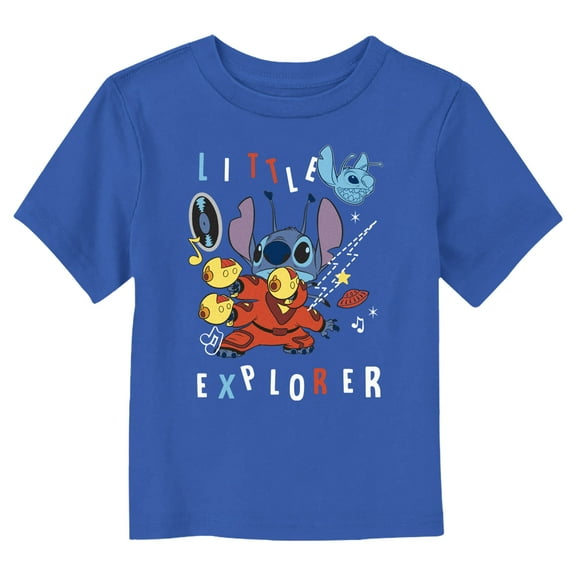 Toddler's Lilo & Stitch Little Explorer Alien  Graphic Tee Royal Blue 2T