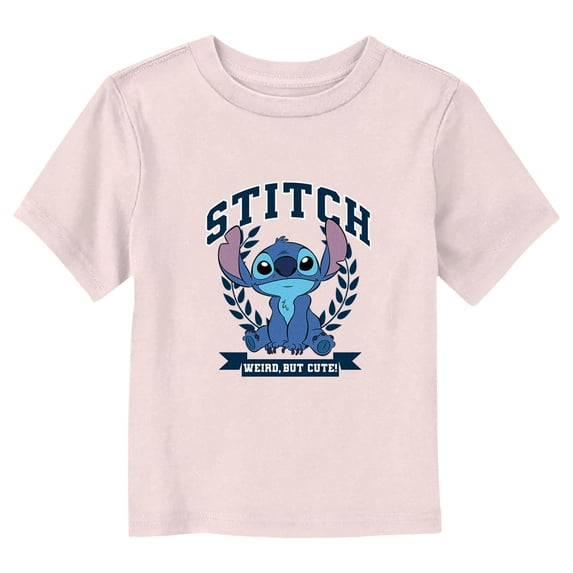 Toddler's Lilo & Stitch Weird, but Cute Alien Graphic Tee Light Pink 4T