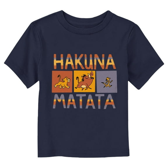 Toddler's Lion King Hakuna Matata Pals Graphic Tee Navy Blue 2T