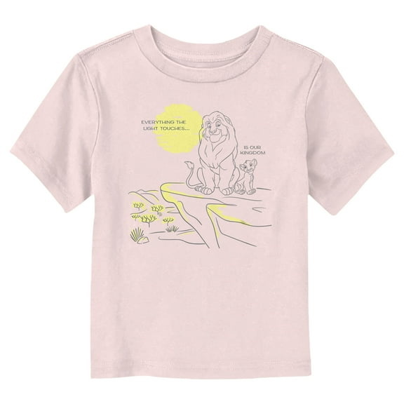 Toddler's Lion King Our Kingdom Outline Graphic Tee Light Pink 3T