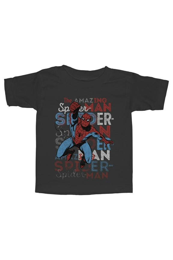 Toddler's Marvel Amazing Spider-Man Jump  Graphic Tee Black 4T