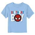thumbnail image 1 of Toddler's Marvel Birthday Boy Spider-Man Logo Graphic Tee Light Blue 3T, 1 of 3