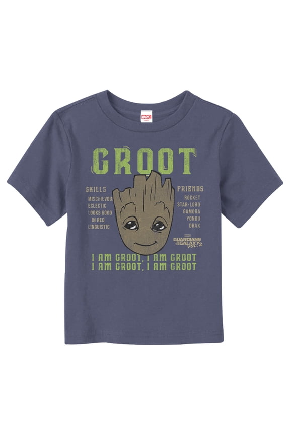 Toddler's Marvel Guardians of the Galaxy Vol. 2 Groot Skills Graphic Tee Navy Blue 4T