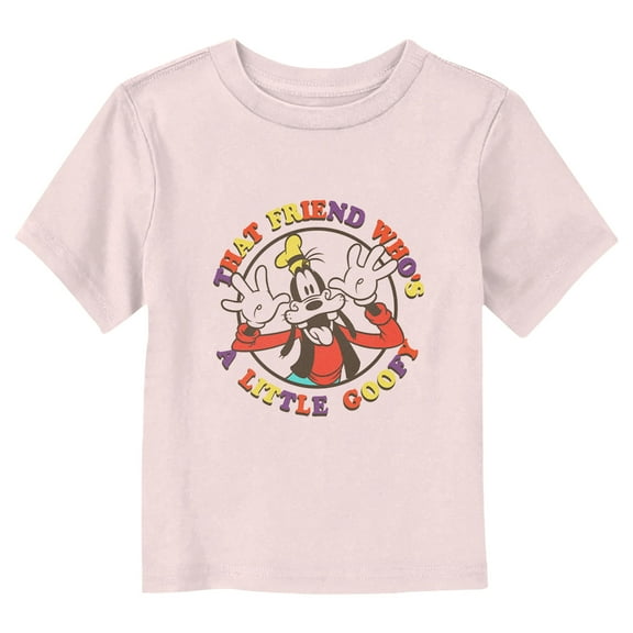 Toddler's Mickey & Friends A Little Goofy Friend Graphic Tee Light Pink 2T