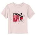 thumbnail image 1 of Toddler's Mickey & Friends Black and Red It's My Birthday Graphic Tee Light Pink 2T, 1 of 3
