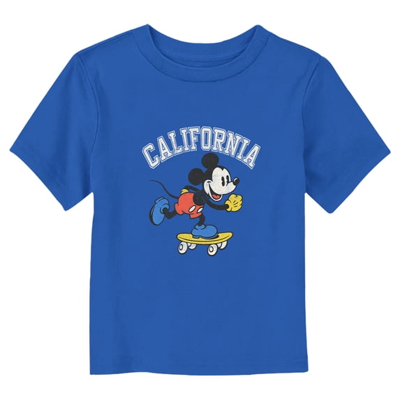 Toddler's Mickey & Friends California Skate Graphic Tee Royal Blue 3T