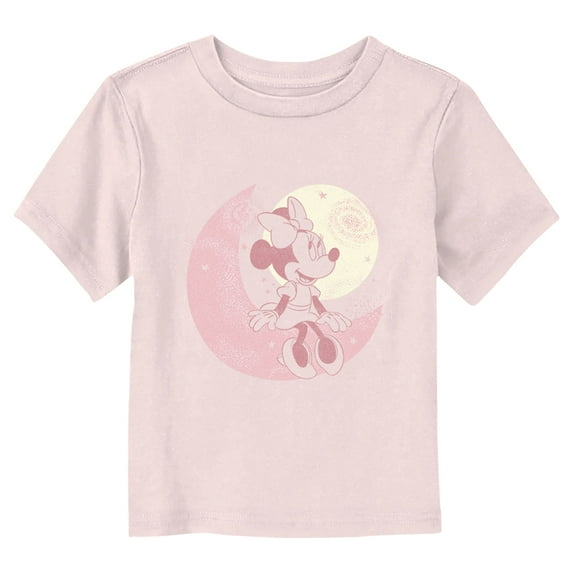 Toddler's Mickey & Friends Celestial Minnie on the Moon Graphic Tee Light Pink 3T
