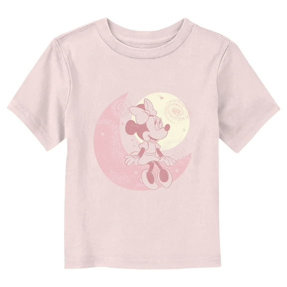 Toddler's Mickey & Friends Celestial Minnie on the Moon Graphic Tee Light Pink 5T